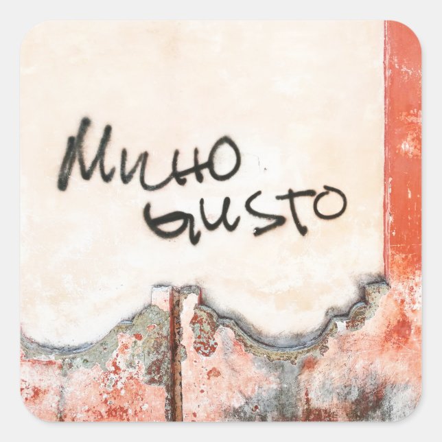 Sticker Carré Heureux de vous rencontrer  (Devant)