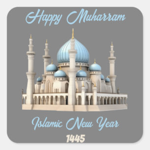 Sticker Carré heureux muharram islamique nouvelle année 2025