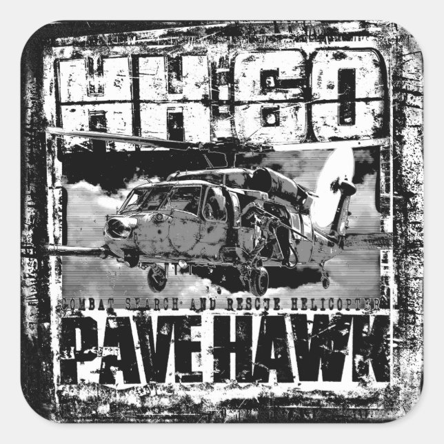 Sticker Carré HH-60 Pave Hawk (Devant)