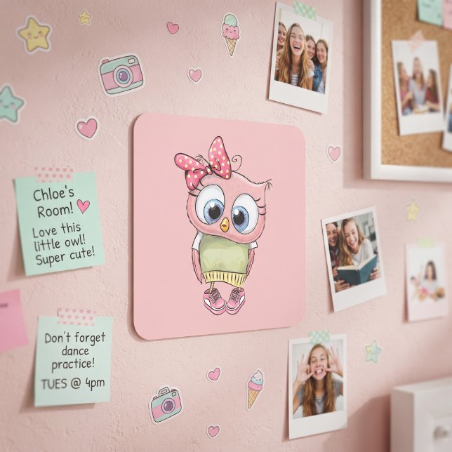 Sticker Carré Hibou (Créateur téléchargé)