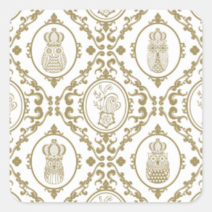 Sticker Carré Hibou