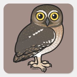Sticker Carré Hibou de Birdorable Elf