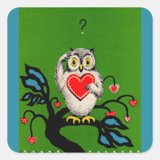 Sticker Carré hibou de Valentine