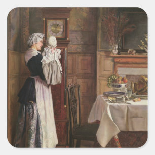 Sticker Carré Hickory, Dickory, Dock