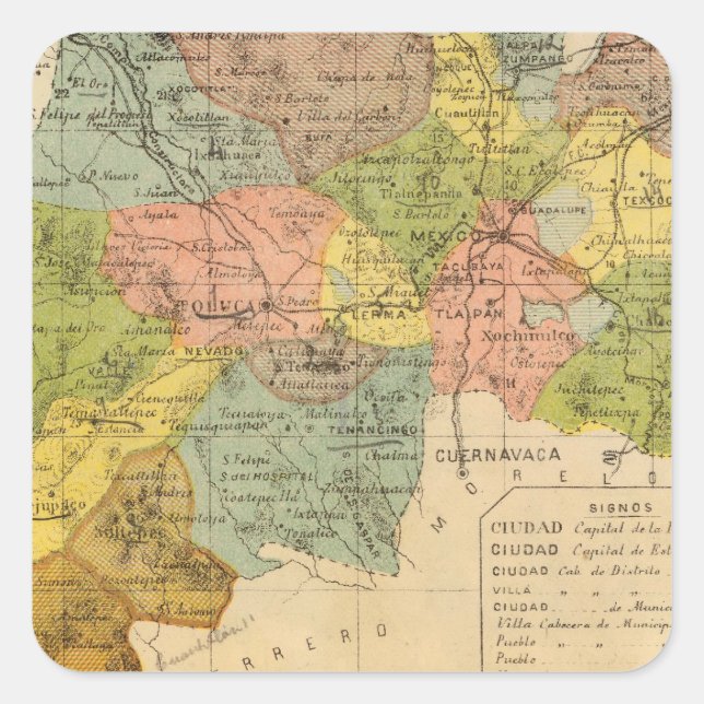 Sticker Carré Hidalgo, Mexique (Devant)