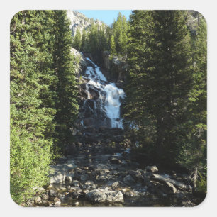 Sticker Carré Hidden Falls dans le parc national de Grand Teton