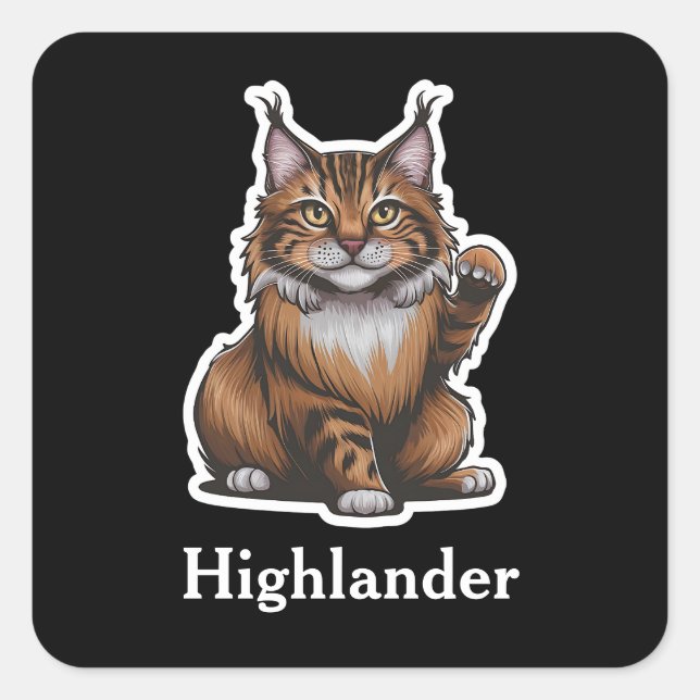 Sticker Carré Highlander (Devant)