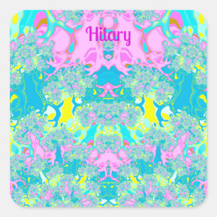 STICKER CARRÉ HILARY ~ PERFECTION PASTEL ~