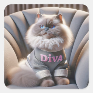 Sticker Carré Himalaya Diva Chat