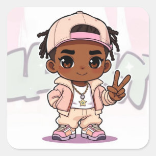 Sticker Carré Hip hop