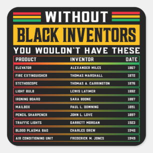 Sticker Carré Histoire Des Inventeurs Noirs Oubliés Histoire Noi