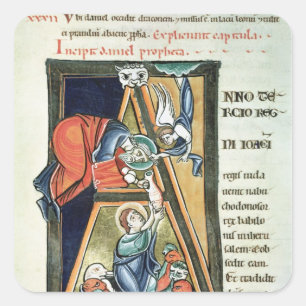 Sticker Carré Historié initial 'A' représentant Daniel