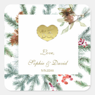 Sticker Carré Hiver 50e Mariage Nous le faisons toujours