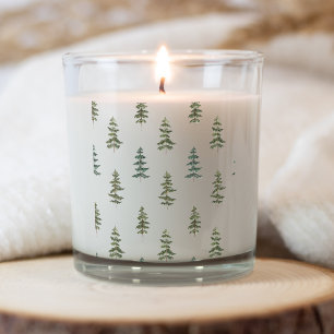 Sticker Carré Hiver branché   Motif d'arbre de Noël