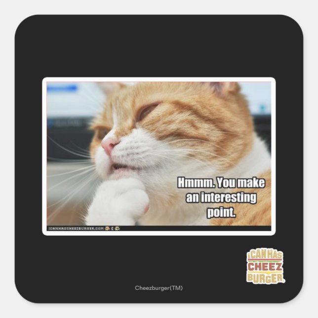 Sticker Carré Hmmm. (Devant)