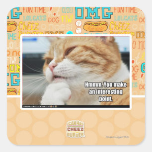 Sticker Carré Hmmm.