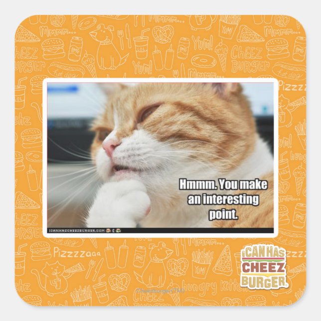 Sticker Carré Hmmm. (Devant)