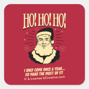 Sticker Carré Ho ! Ho ! Ho !