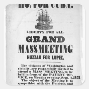 Sticker Carré Ho, pour le Cuba