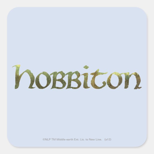 Sticker Carré HOBBITON™ Texté (Devant)