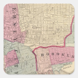 Sticker Carré Hoboken, Jersey City