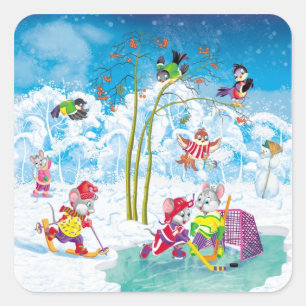 Sticker Carré hockey