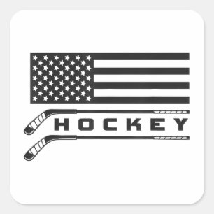 Sticker Carré Hockey américain - Hockey
