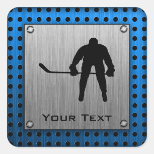 Sticker Carré Hockey en aluminium balayé de regard