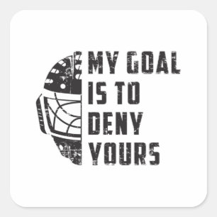 Sticker Carré Hockey Hockey Ice Hockey Stick Équipe de sport Drô