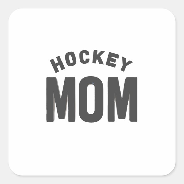 Sticker Carré Hockey Mère Design Art numérique2 (Devant)