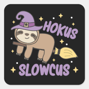 Sticker Carré Hokus Slowcus - Fault Witch Costume Halloween Squa