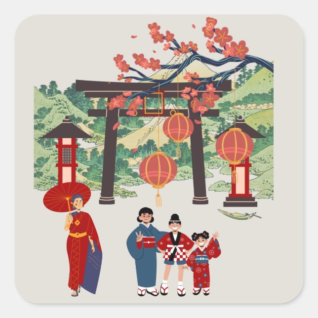 Sticker Carré Holiday phone case (Devant)