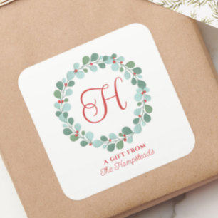 Sticker Carré Holly Ber Christmas