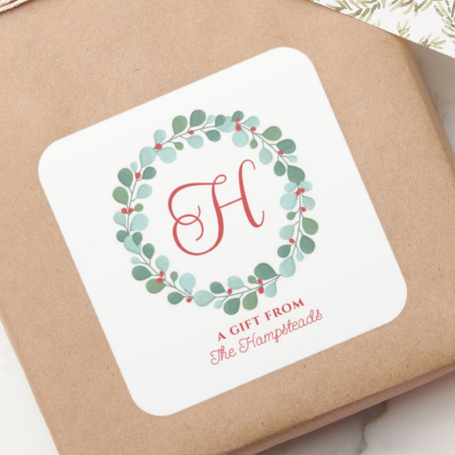 Sticker Carré Holly Ber Christmas (Créateur téléchargé)