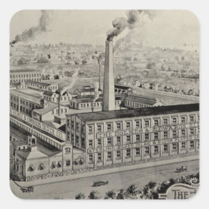 Sticker Carré Holmes et Edwards Co argentée