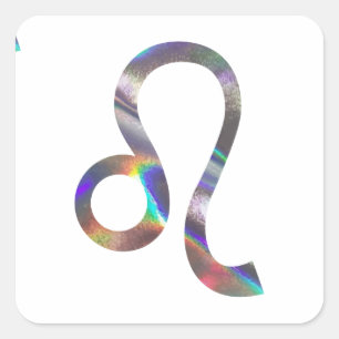 Sticker Carré hologramme Leo