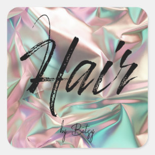 Sticker Carré Holographe Hair Styliste
