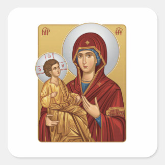 Sticker Carré Holy Mother Of God East Europian Church Orthodox 