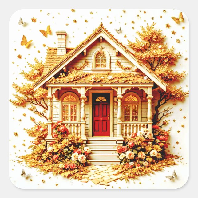 Sticker Carré Home Sweet Home (Devant)