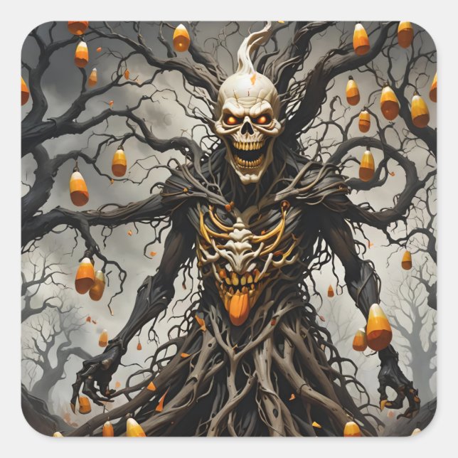 Sticker Carré Homme Bonbon de Maïs (Devant)