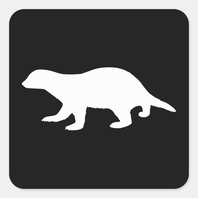 Sticker Carré Honey Badger (Devant)