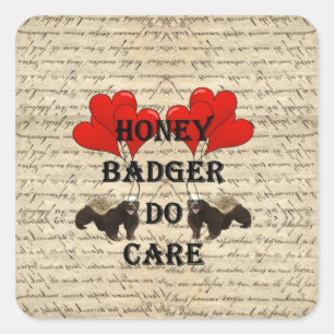 Sticker Carré Honey badger s'occupe