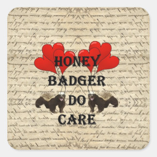Sticker Carré Honey badger s'occupe
