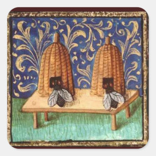 STICKER CARRÉ HONEY BEE, BEEKEEPER