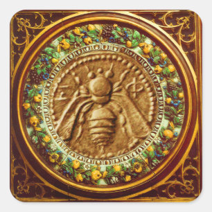 STICKER CARRÉ HONEY BEE / JAUNE FLORENTINE FLORENTINE FLORENTINE
