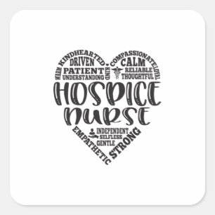 Sticker Carré Hôpital, infirmière d'hospice, rn cna