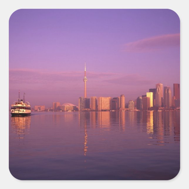 Sticker Carré Horizon de Toronto, Ontario, Canada (Devant)