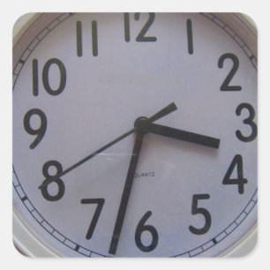 Sticker Carré Horloge