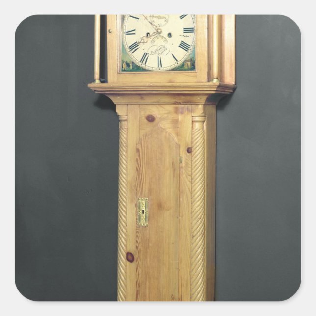 Sticker Carré Horloge longue coque, avec peinture émaillée (Devant)