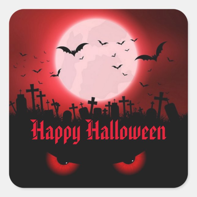 Sticker Carré Horloges nocturnes (Devant)